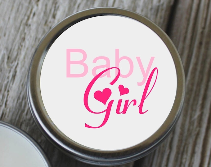 12 Personalized Blush Baby Girl Favor Candles Unique Favors Ideas Baby Shower Favors #C-452