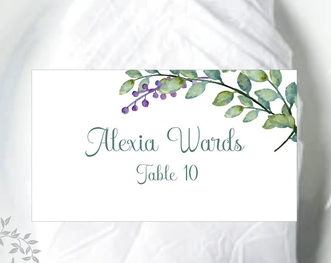 Botanical Place Cards Escort Cards Sweet 16 Birthday Place Cards Wedding Place Cards #PC521