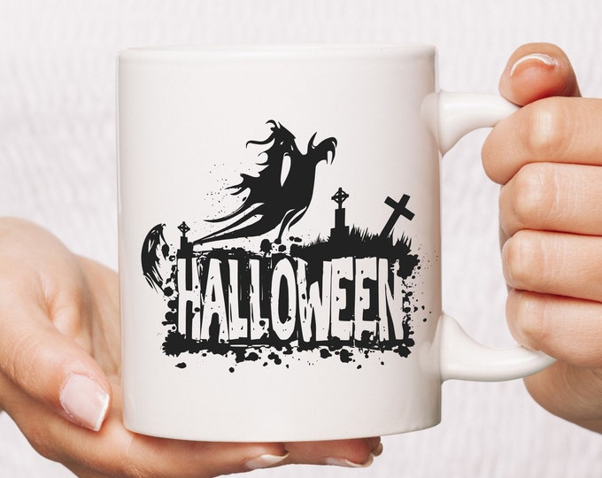 Halloween Vintage Ghost Collectors Mug #vintagemugs #M-30-3