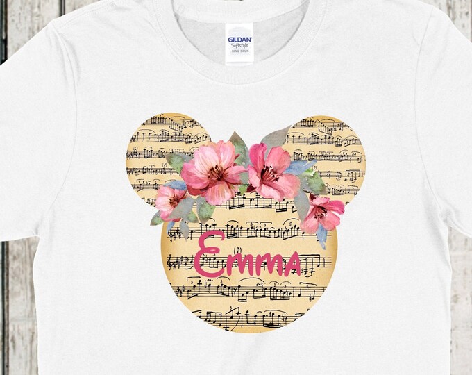 Personalized Disney Shirt Minnie Ears Musical Disney Vacation Shirt Family Disney Vacation Shirts Birthday Girl Shirt