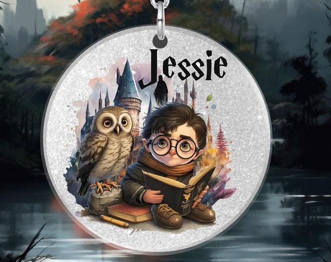 Harry P Wizard Personalized Keychain #KC-1012