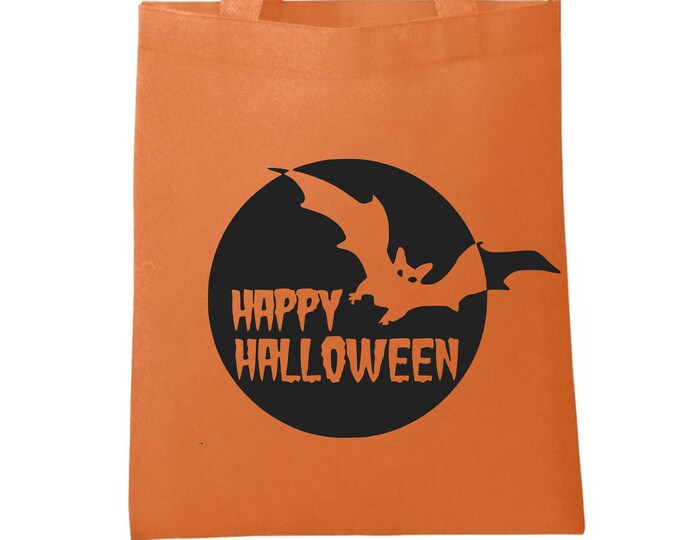 Personalized Halloween Tote Bag Happy Halloween Trick or Treat Tote Bag