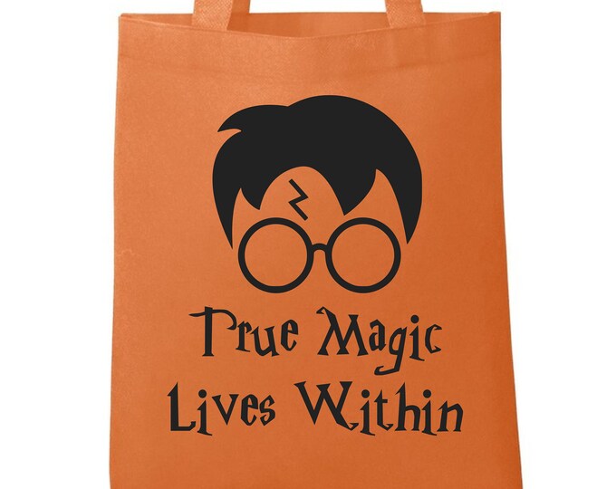 Personalized Halloween Tote Bag True Magic Lives Within Always Halloween Bag Happy Halloween Trick or Treat Bag
