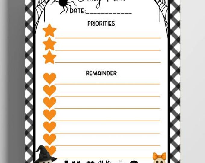 Fanciful Ghost Daily Planner Set Goals Stay Focused Quick Notepad