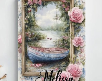 Vintage Floral Wedding Personalized Bridesmaid Notebook | Custom Wedding Journal Gift | Gratitude Journal | Asking Bridesmaid Gift