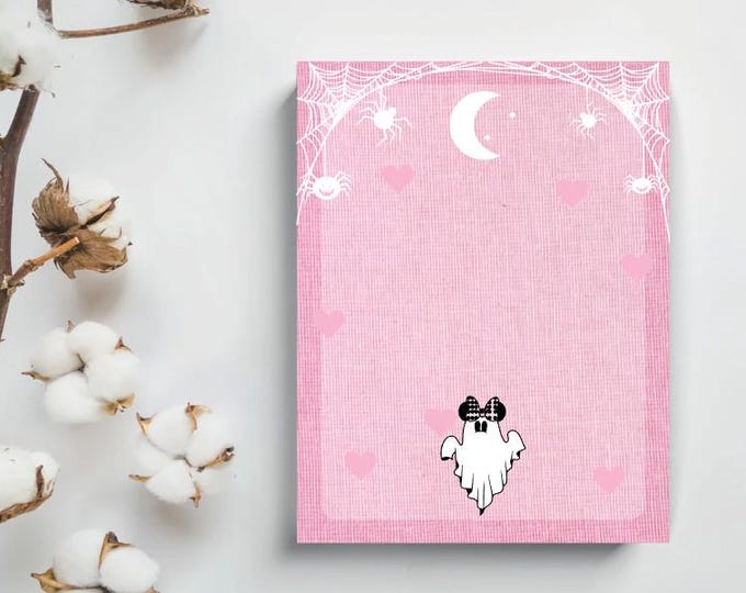 Pink Minnie Love Heart Notepad – 50 Tear-Off Sheets | Cute Disney-Inspired Stationery for Notes, Lists, and Gifting
