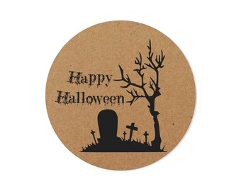 Halloween Treats Pumpkin Sticker Kraft Thank You Stickers Party Favor Stickers Thank You Sticker Hershey ® Candy Stickers