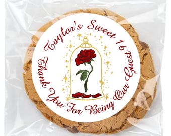 Enchanted Rose Gold Sticker | Candy Table Decor | Wedding Candy Labels Envelope Seal Or Treat Bag Lable