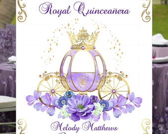 Digital Personalized Royal Wedding Carriage Lavender Floral Welcome Sign lovebirdslane #WS830.20