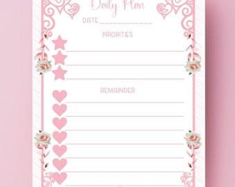 Fairytale Castle Daily Planner Goal Setting Stay Focused for Success -  Bridesmaid Thank You Gift - BFF Gift for her