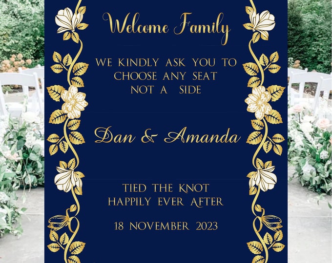 Digital Personalized Choose A Seat Sign Magnolia Wedding Welcome Sign lovebirdslane WS-1222