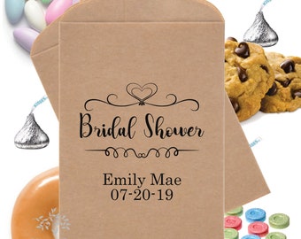Personalized Wedding or Bridal Shower Favor Bags Donut Bags | Candy Buffet Bags | Cookie Bags Popcorn Bags | Party Gift Bags | Lovebirdslane