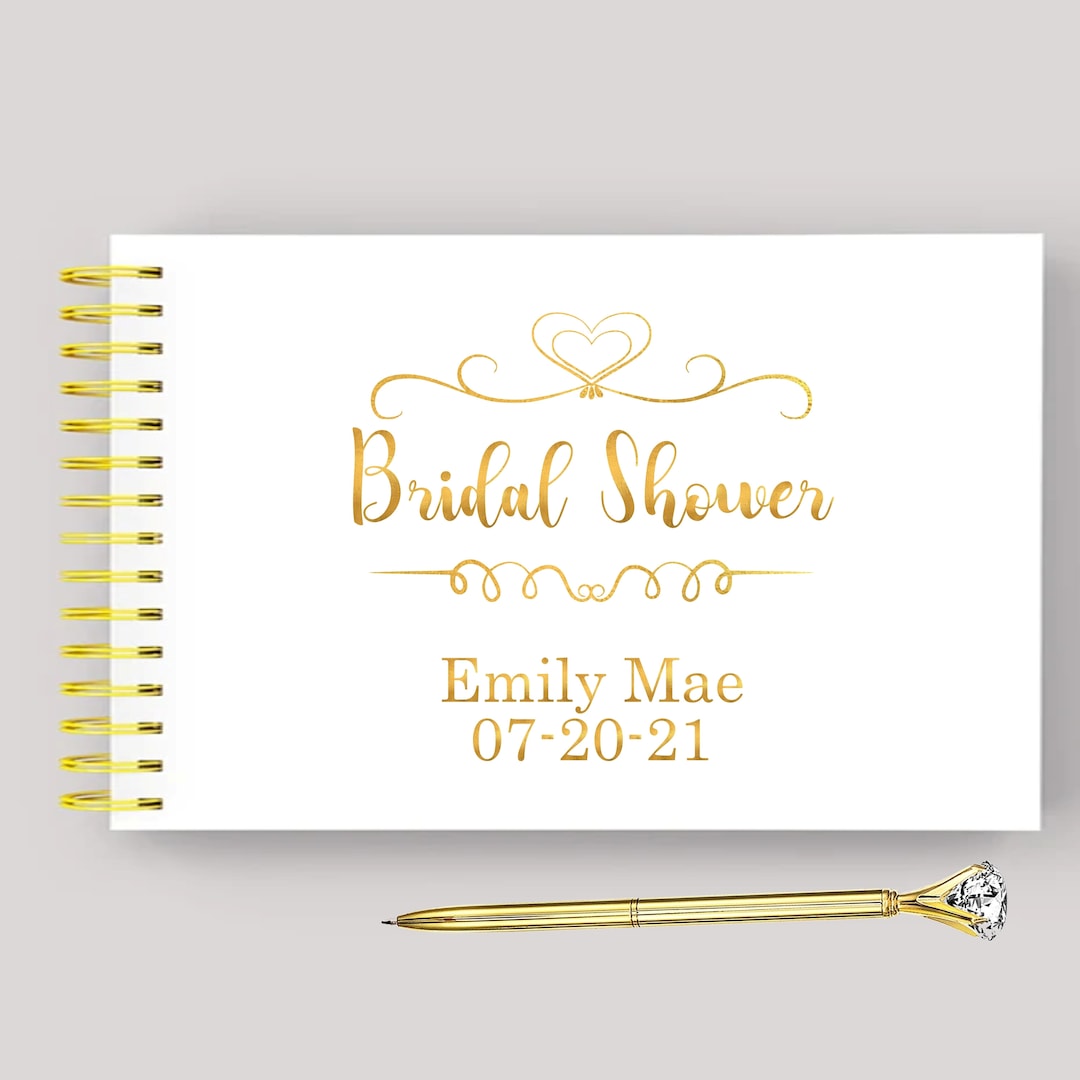 Personalized Bridal Shower Photo Albumguestbook Wedding Day Etsy