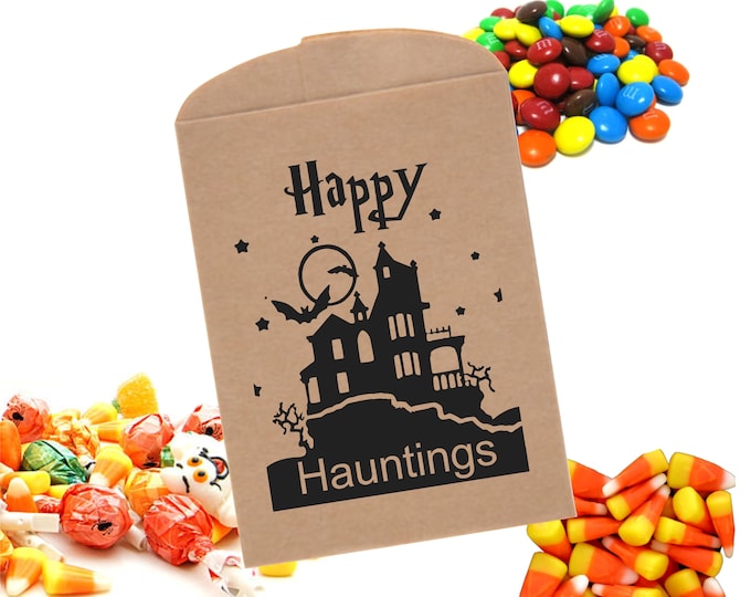 24  Designer Halloween Party Treat Bags Happy Halloween Trick Treat Bags Happy Haunting Dessert Table Party Favor Bags Party Favor Bags