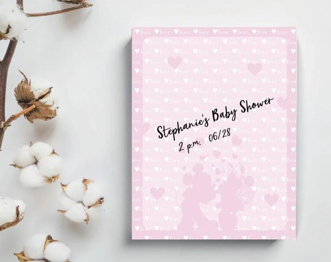 Pink Minnie & Mickey Love Notepad – 50 Tear-Off Sheets | Cute Disney-Inspired Stationery for Notes, Lists, and Gifting