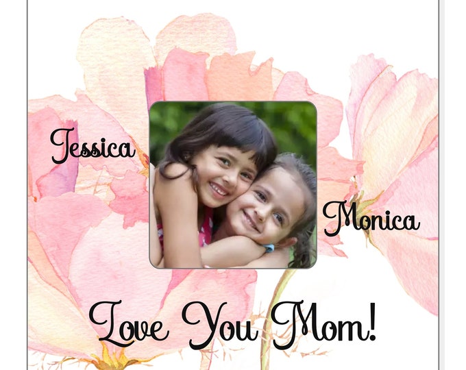 Floral Personalized Mother's Day Wood Frame - Wedding Gift- New Home Gift- Anniversary Gift #WF-003