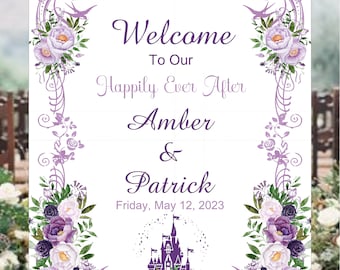 Digital Enchanted Castle Wedding Welcome Sign Guest Book Alternative | Unique Wedding Guestbook |  LovebirdsLane #WS318-1D