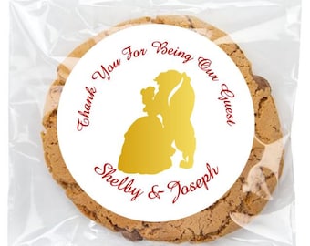 Beauty And The Beast Candy Sticker | Candy Table Decor | Wedding Candy Labels #CS-0717-1