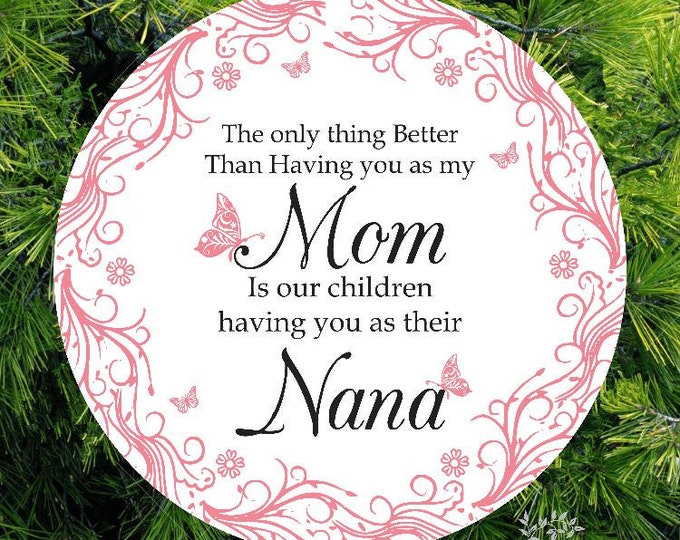 The Only thing Better... Glass Christmas Ornament -Mother's Day Ornament - Gift for Mom - lovebirdsChristmas
