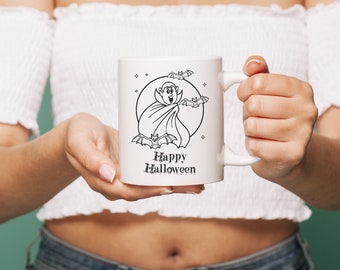 Vintage Vampire Happy Halloween Mug #halloweenmug #M-30-10