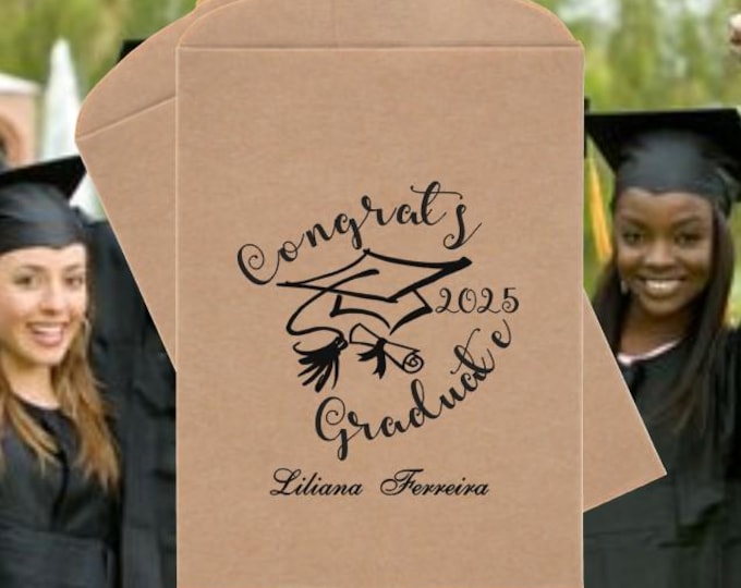 Personalized Graduation Favors Graduation Favor Bags Donut Cookie Popcorn Gift Bags #graduationfavors #FB514