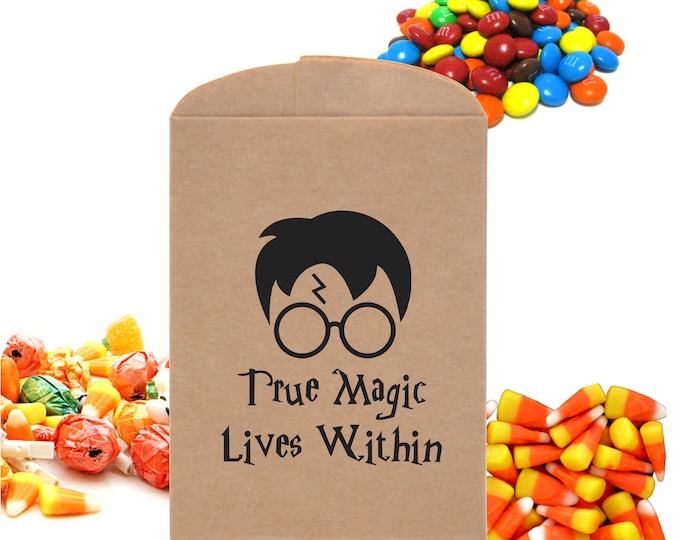 24  Designer Halloween Party Treat Bags Happy Halloween Trick Treat Bags Wizarding World Party Favor Bags Party Favor Bags