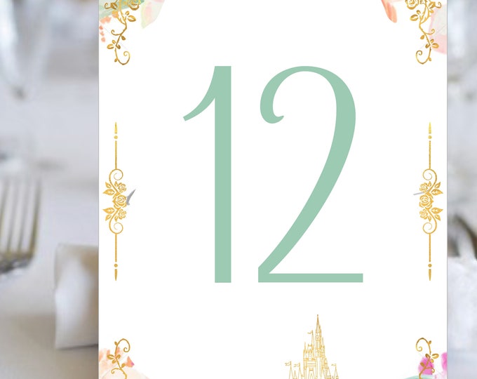 Fairy Tale Story Book Table Numbers |Princess Table Numbers | Build Your Own set #TN-324-19