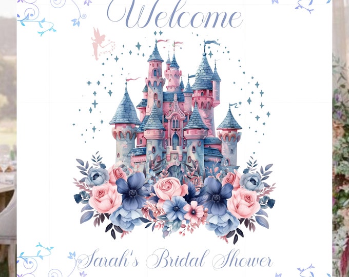 Blush Navy Castle Wedding Seating Table Sign - Rustic Wedding Sign - Wedding Sign - Ready to Hang - lovebirdslane #WS620