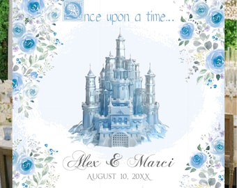 Personalized Cinderella Castle Wedding Welcome Sign #WS0318