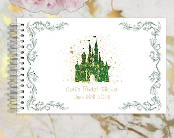 Personalized Handmade Castle Autograph Guest Book, Memory Journal or Wedding Guest Book Sweet 16 Journal #GB-017 #guestbook