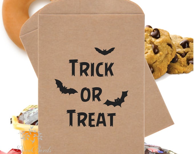 SAVE 30% OFF 24 Trick or Treat Favor Bags Halloween Favor Bags Treat Bags Candy Bag Potter Theme Party Favors Table Party Favor
