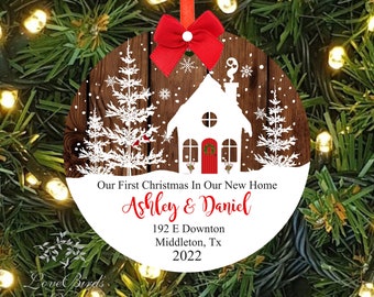 Our First Home Christmas In Our First Home Ornament | Personalized Woodlands First Home Ornament | Personalized Housewarming Gift