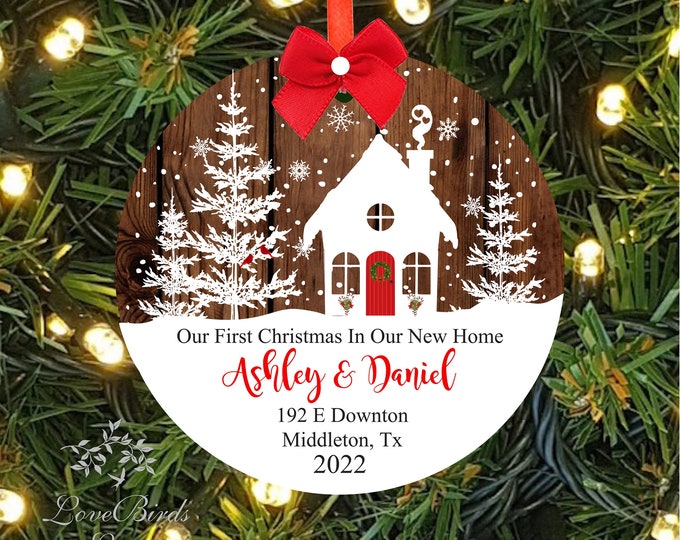 Our First Home Christmas In Our First Home Ornament | Personalized Woodlands First Home Ornament | Personalized Housewarming Gift