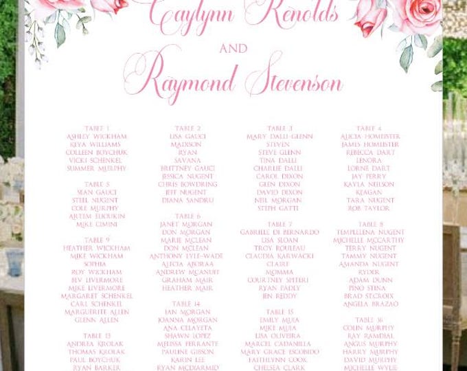 Digital Wedding Seating Chart • Custom Table Plan PDF • Digital Download for Reception • Modern Wedding Sign #SC0628