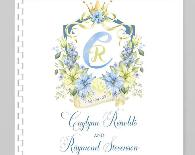 Personalized Monogram Wedding Planner Floral Wedding Planner Customized Wedding Planning Book 9.5x11 inches #weddingplanner  WP922-7