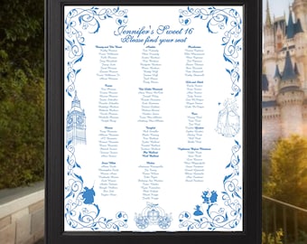 Cinderella Wedding Seating Table Sign - Rustic Wedding Sign - Wedding Sign - Ready to Hang - lovebirdslane