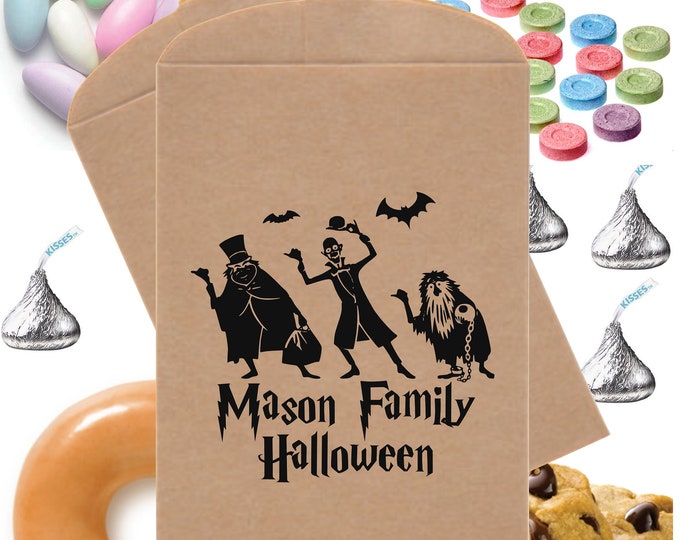 SAVE 30% OFF 24 Traveling Ghost Favor Bags Halloween Favor Bags Treat Bags Candy Bag Wizard Theme Party Favors Table Party Favor