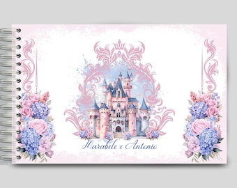 Personalized Handmade Sleeping Beauty Autograph Guest Book | Memory Journal or Wedding Guestbook Sweet 16 Journal #GB-0724