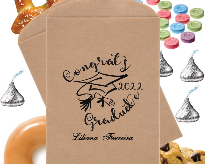 Personalized Graduation Favors Graduation Favor Bags Donut Cookie Popcorn Gift Bags