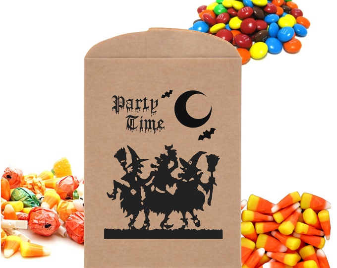 Designer Halloween Bags Witches Party Treat Bags Party Time Halloween Trick Treat Bags Table Party Favor Bags Party Favor Bags