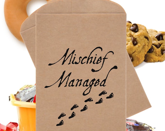 Mischief Managed Favor Bags Convection Treat Bags Wizarding Candy Bag Theme Party Favors Table Party Favor