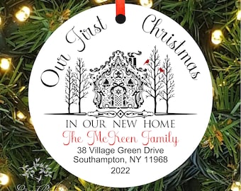 Our First Christmas In Our New Home Ornament | Personalized New Home Christmas Ornament | New Home Ornament | Personalized Housewarming Gift