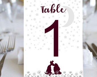 Lady and The Tramp Table Numbers