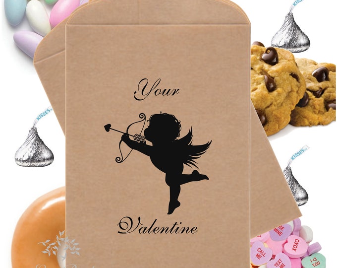 SAVE 30% OFF 24 Valentine Cupid Favor Bag Sweetheart Confection Favor Bags Party Favors Bags #TB-V006