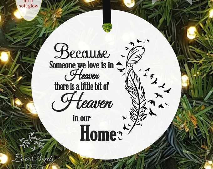 Angel Wing Heaven in Our Home Angel Memorial Ornament - Because Someone We Love is in Heaven There's a Little Bit Of ... #2010