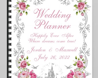 Blush Wedding Planner Floral Wedding Planner Customized Wedding Planning Book 9.5x11 inches #weddingplanner  WP529