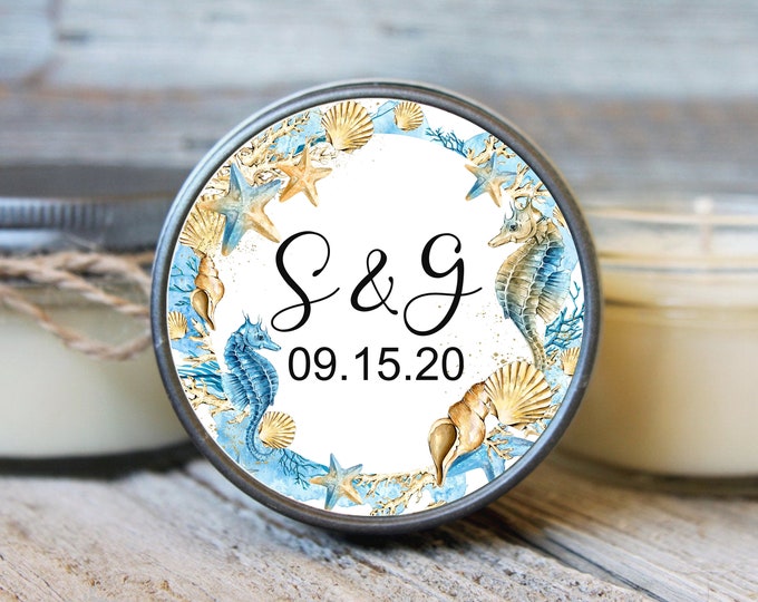 Personalised Beach Wedding Favor Stickers Wedding Date Stickers Save The Date Sticker Wedding Favour Labels Hershey Candy Stickers