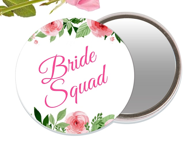 Bride Tribe Mirrors | Bride Squad Gifts | Team Bride Pocket Mirrors | Custom Compact Mirrors | Bachelorette favors | Bachelorette Party