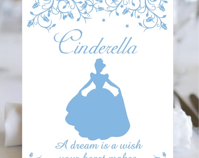 Princess Story Book Quotable Table Numbers Quotable Cards | Quotable Table Cards | Birthday Quotable Table Cards | Build Your Own Set