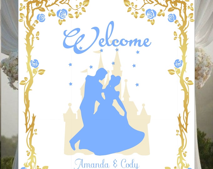 Princess Cinderella Wedding Guest Book Alternative | Rustic Wedding Sign | Wedding Sign | Ready to Hang -lovebirdslane #GB-0317-9